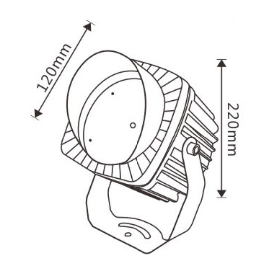 9W方形投光燈戴帽