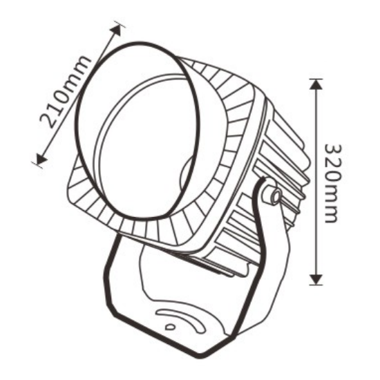 48W方形投光燈戴帽